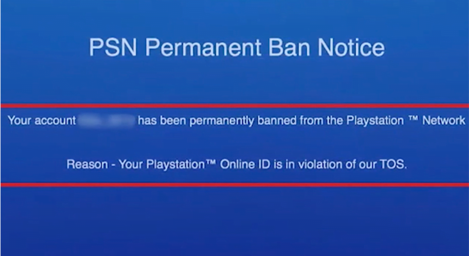 PSN và PS4/PS5 bị cấm