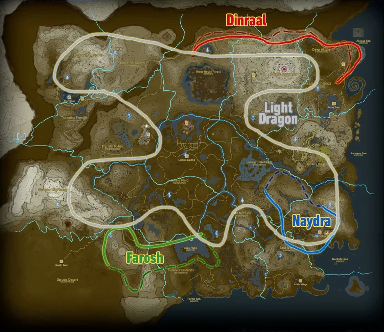 Vị trí, hướng dẫn farm rồng trong Zelda Tears of the Kingdom
