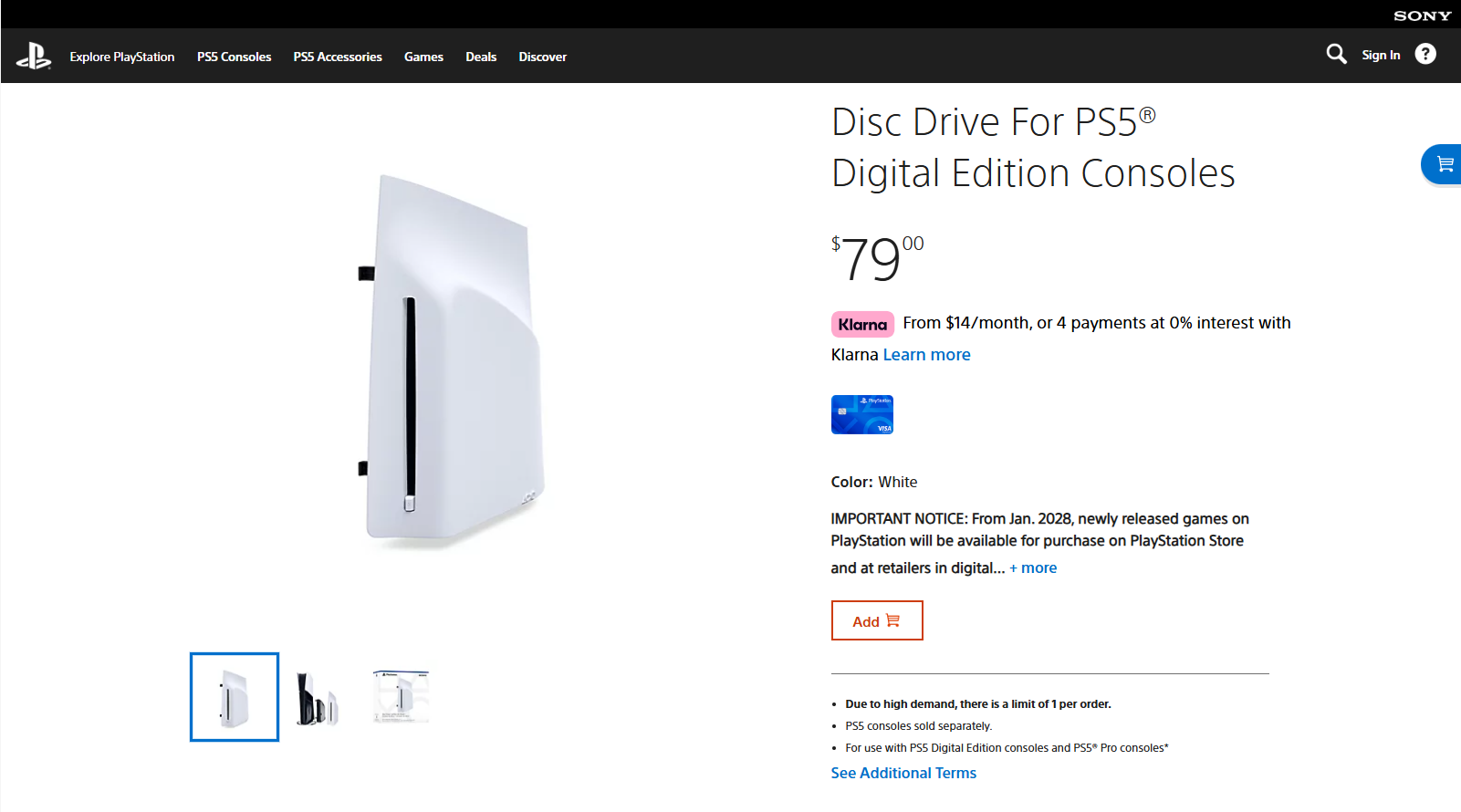 Disc PS5 Sony