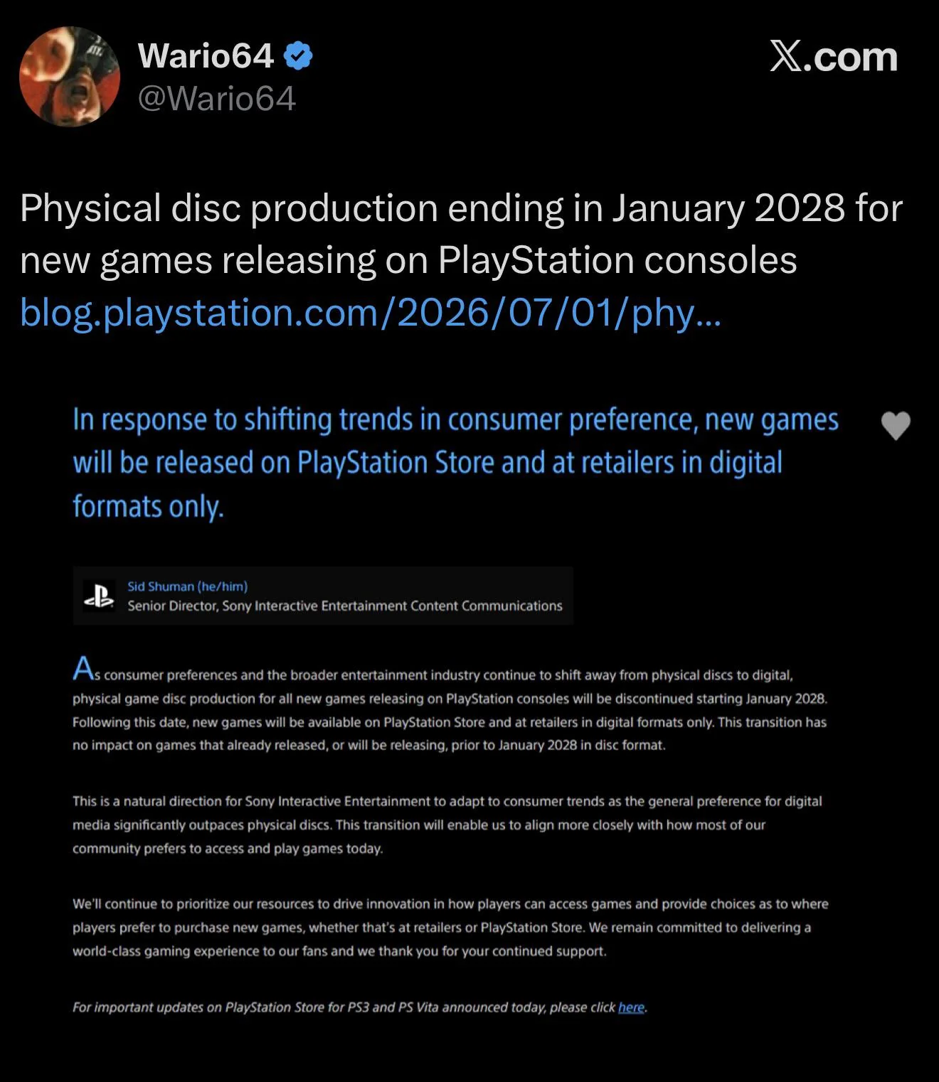 tin tức sony ngưng phát hàng đĩa game vật lý cho playstation