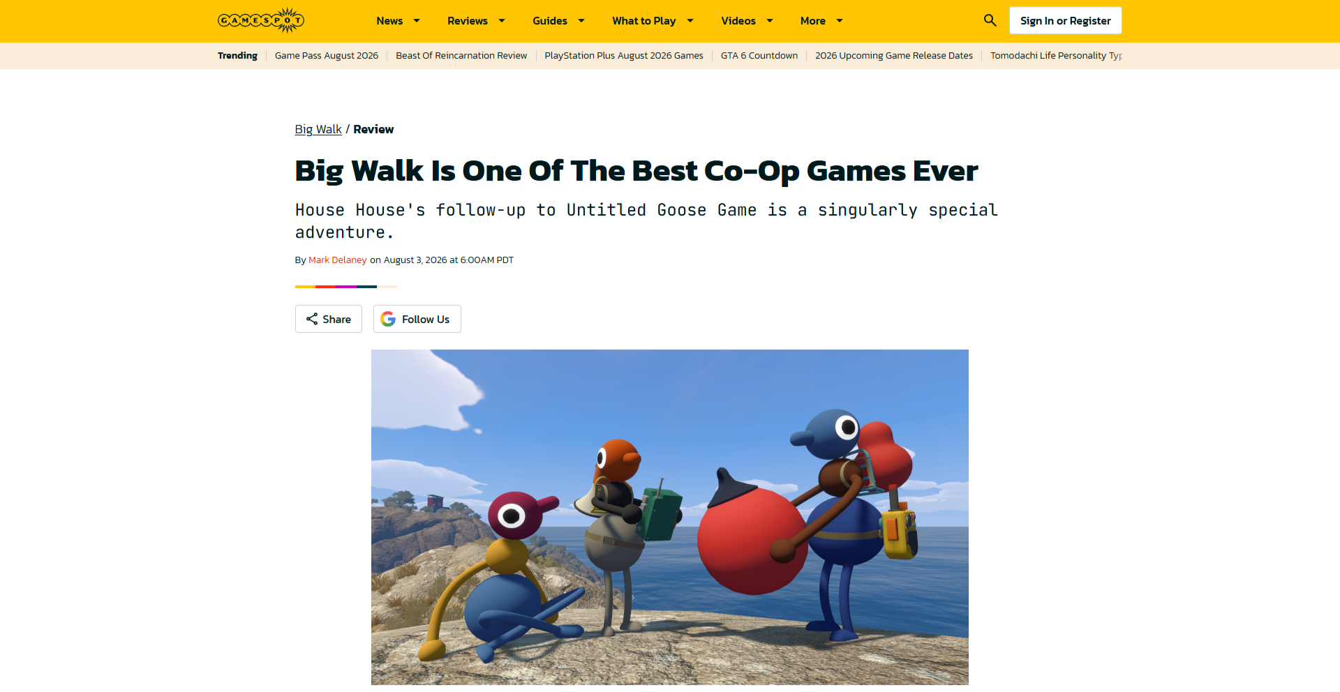 big walk lập kỷ lục trên ps5 và nintendo switch 2